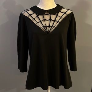 Unique Vintage - Spiderweb Top - 3/4 sleeve